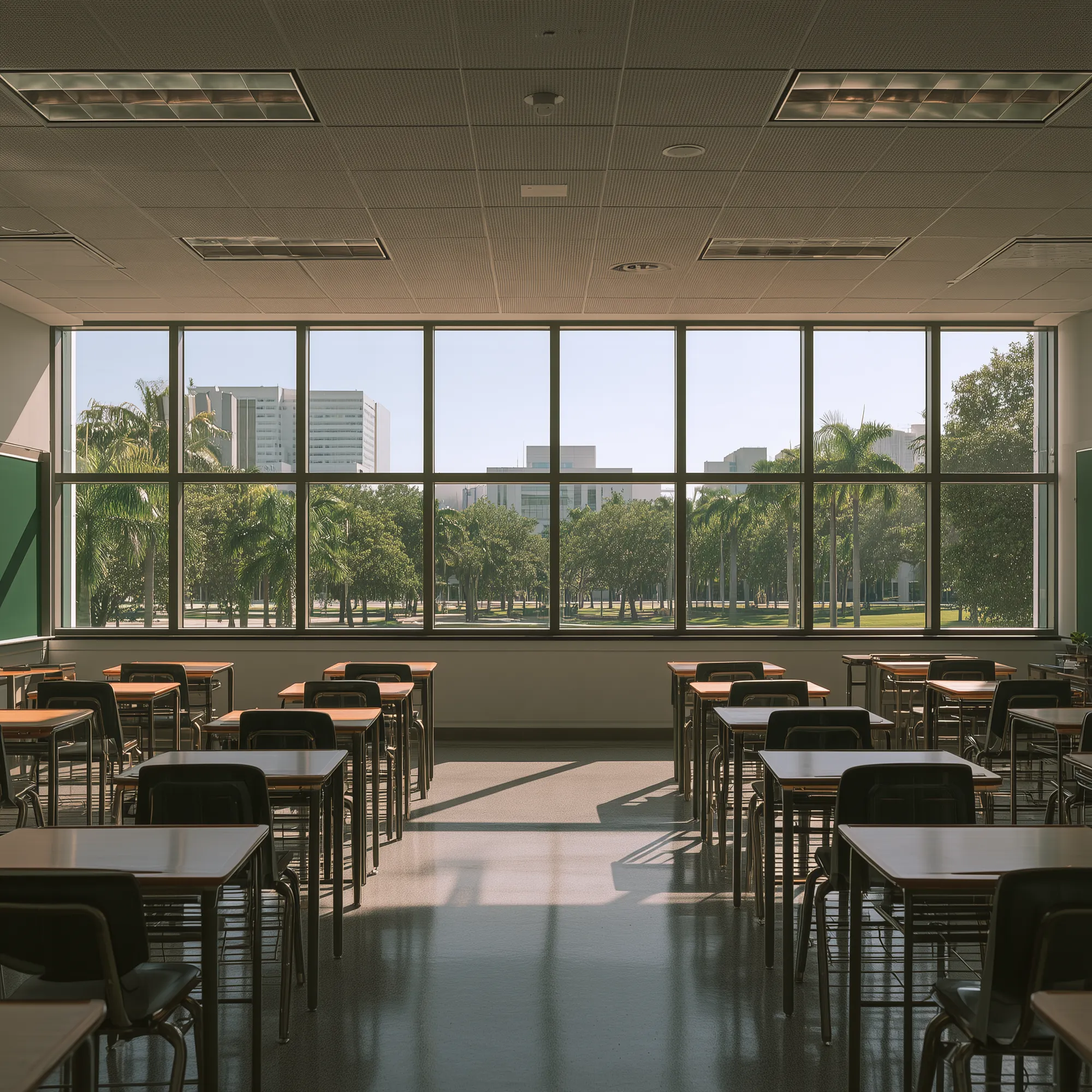 A sunlit South Florida classroom
